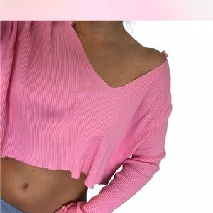 BDG Pink V-Neck Sweater